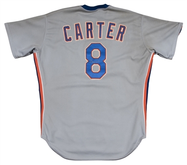1988 Gary Carter Game Used & Signed New York Mets Road Jersey (Beckett) 